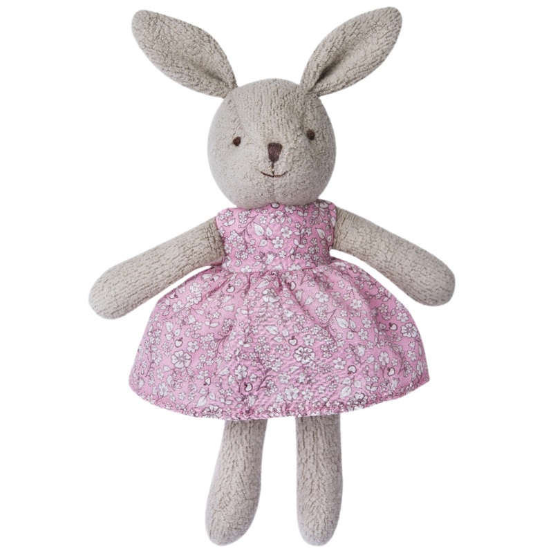Little Bunny Plush – Grey Vintage Floral