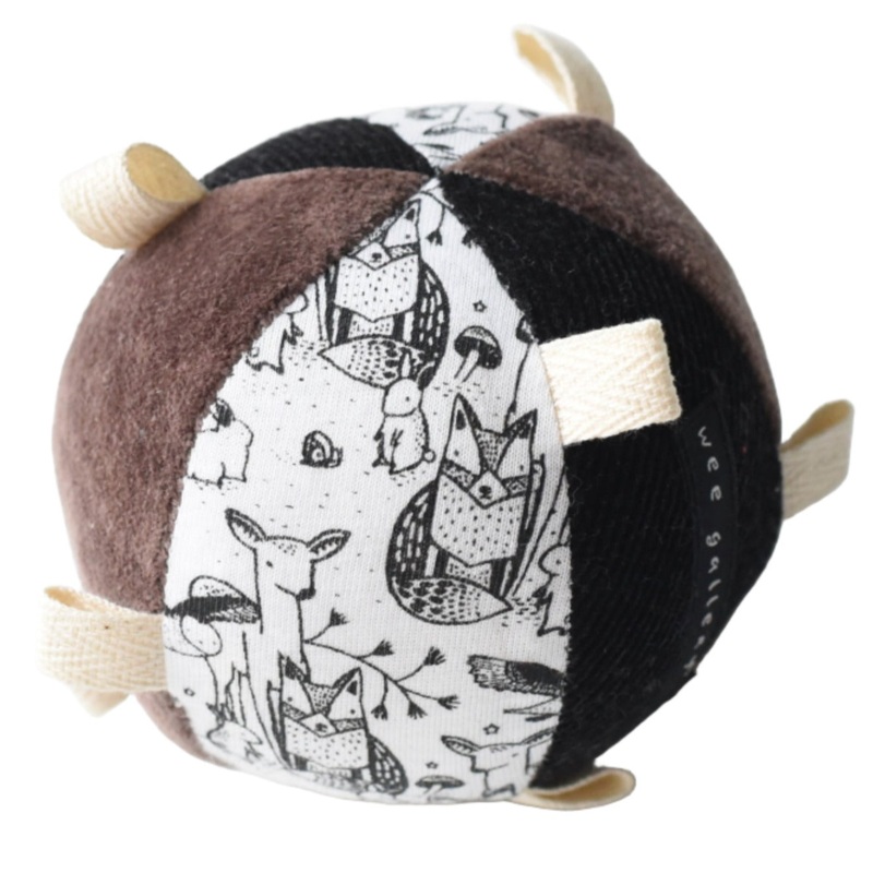 Taggy Ball with Rattle – Woodland