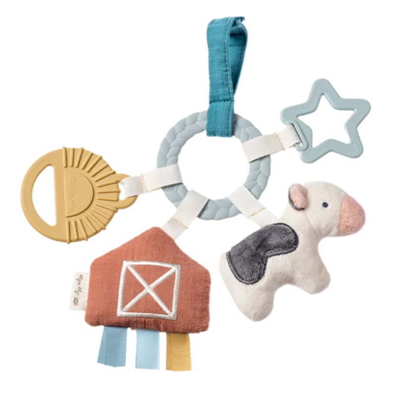 Bitzy Busy Ring Teething Activity Toy – Farm