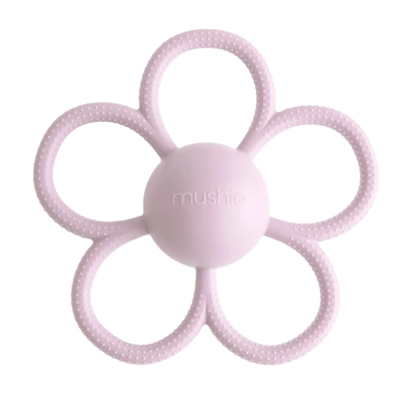 Daisy Rattle Teether – Soft Lilac