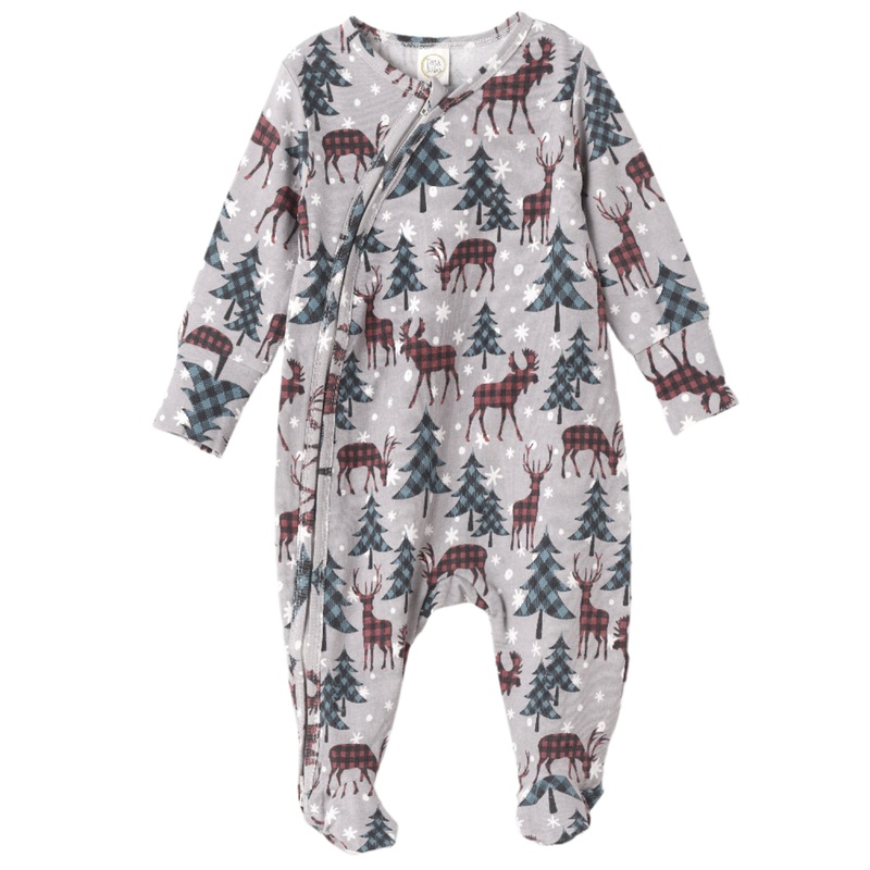 Nordic Pines Bamboo Zipper Romper