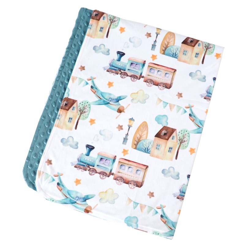 Premium Baby & Toddler Minky Blanket – Planes, Trains, Automobiles