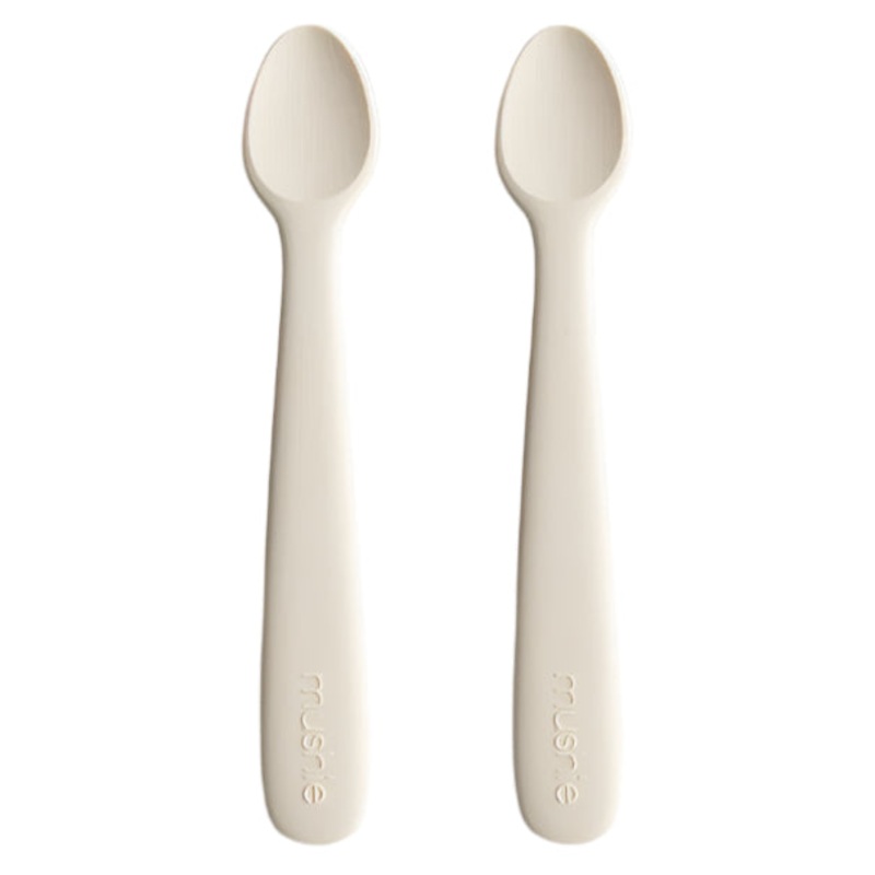 Silicone Feeding Spoons 2-Pack – Ivory