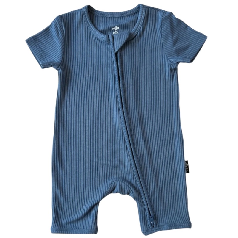 SHORTIE ZIP ROMPER – Arctic Ribbed