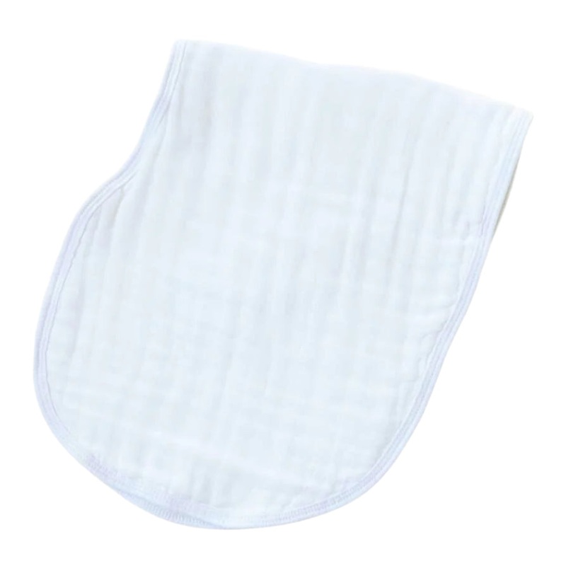 2-in-1 Burp Cloth Bibs – Solid White