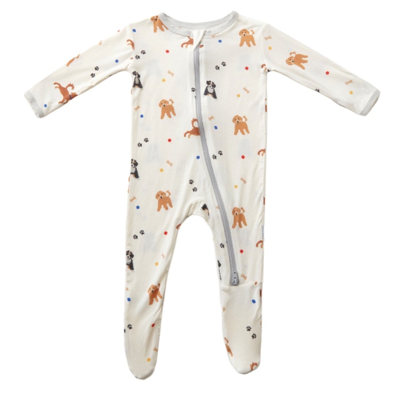Dogs Zippered Footie