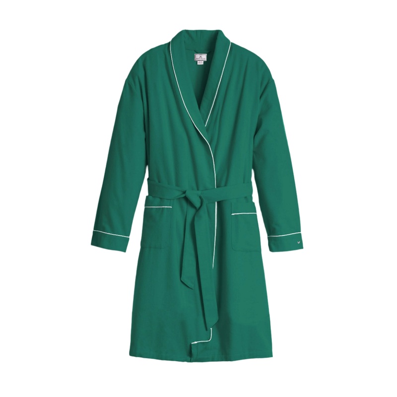 Women’s Flannel Robe in Forest Green