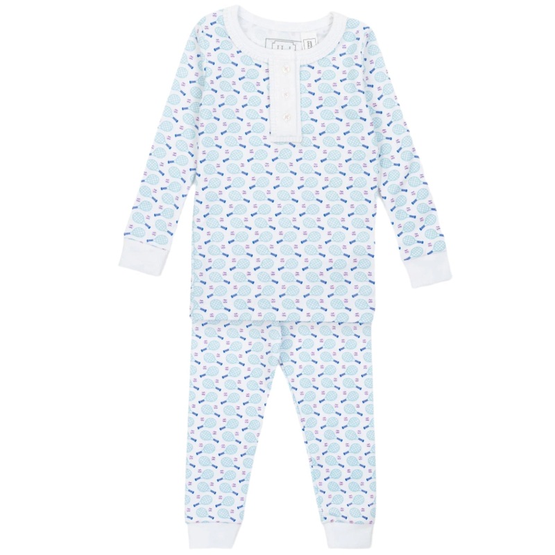 Alden Girls’ Pima Cotton Pajama Pant Set – Tennis Match Pink