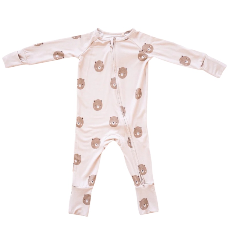 Bamboo 2-Way Convertible Zip Romper – Teddy