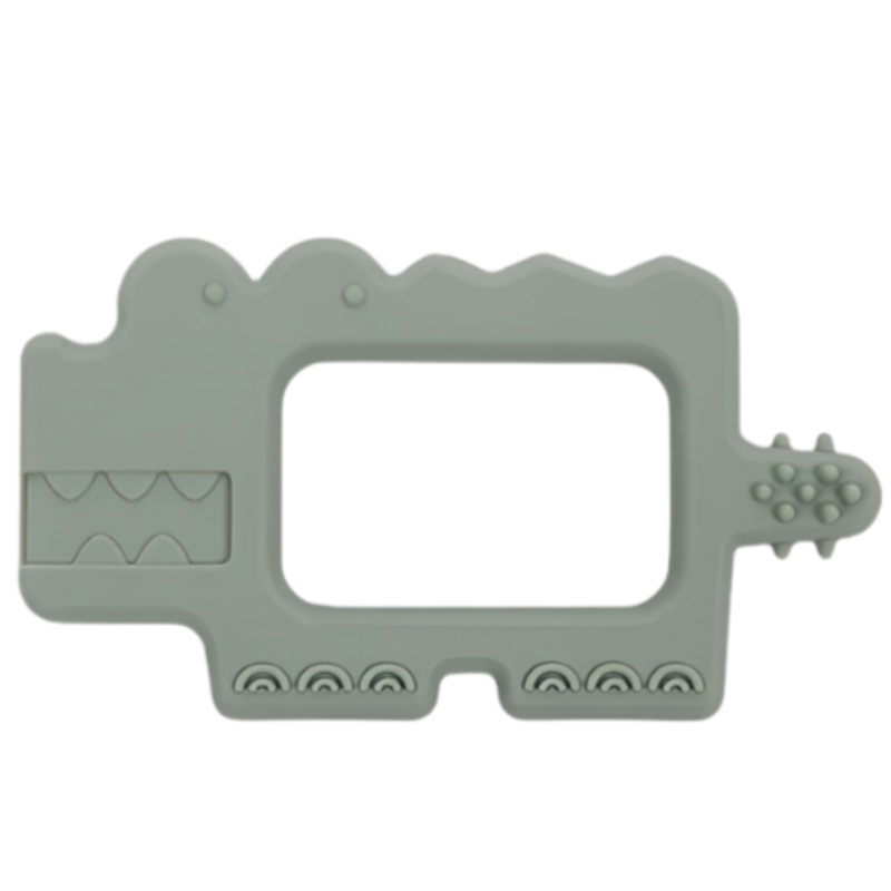 Crocodile Teether – Sage