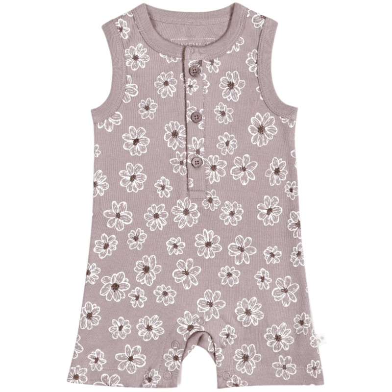 Organic Baby Short Romper – Daisies