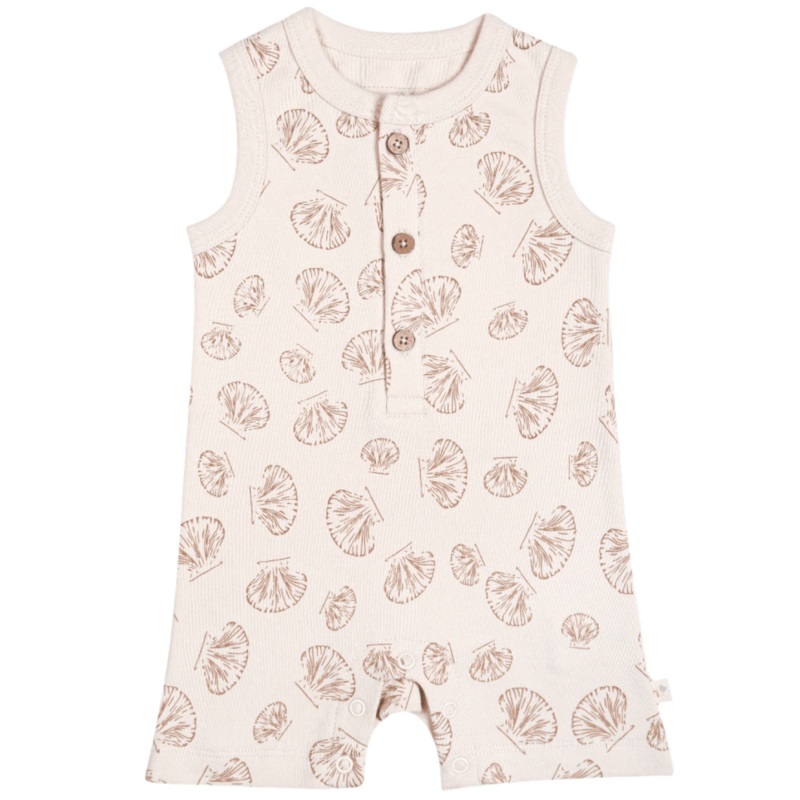 Organic Baby Short Romper – Seashells