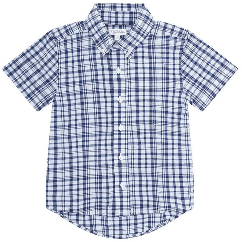 Blue Plaid Pima Cotton Shirt