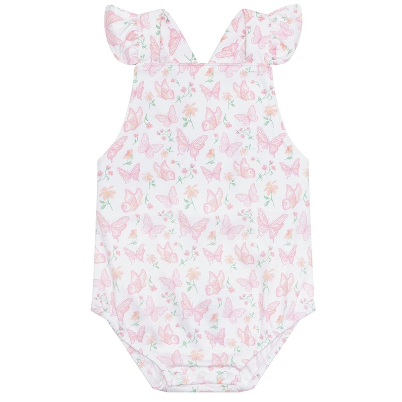 Butterflies Print Ruffle Bubble