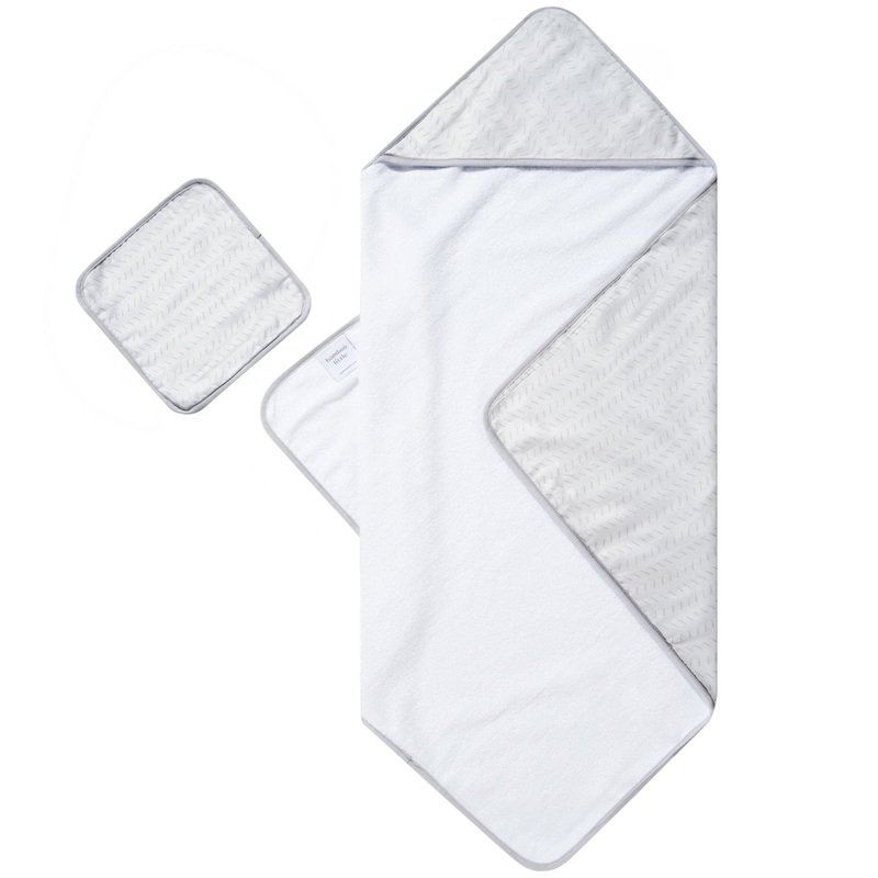 Gray Dash Hooded Towel Set