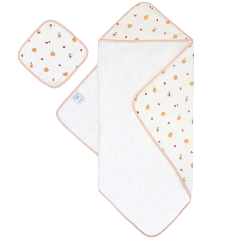 Peach Hooded Towel Set