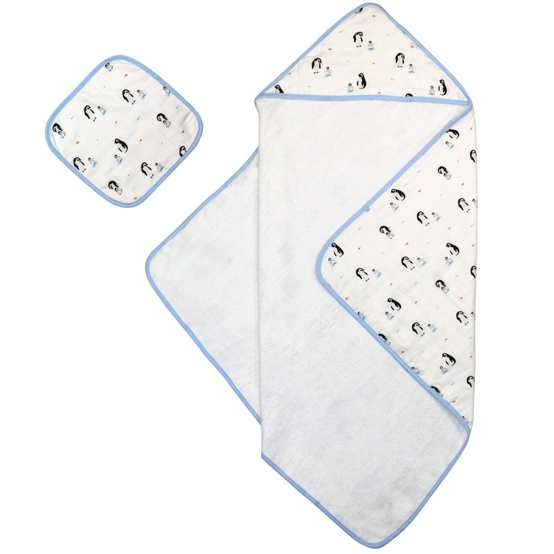 Penguin Hooded Towel Set