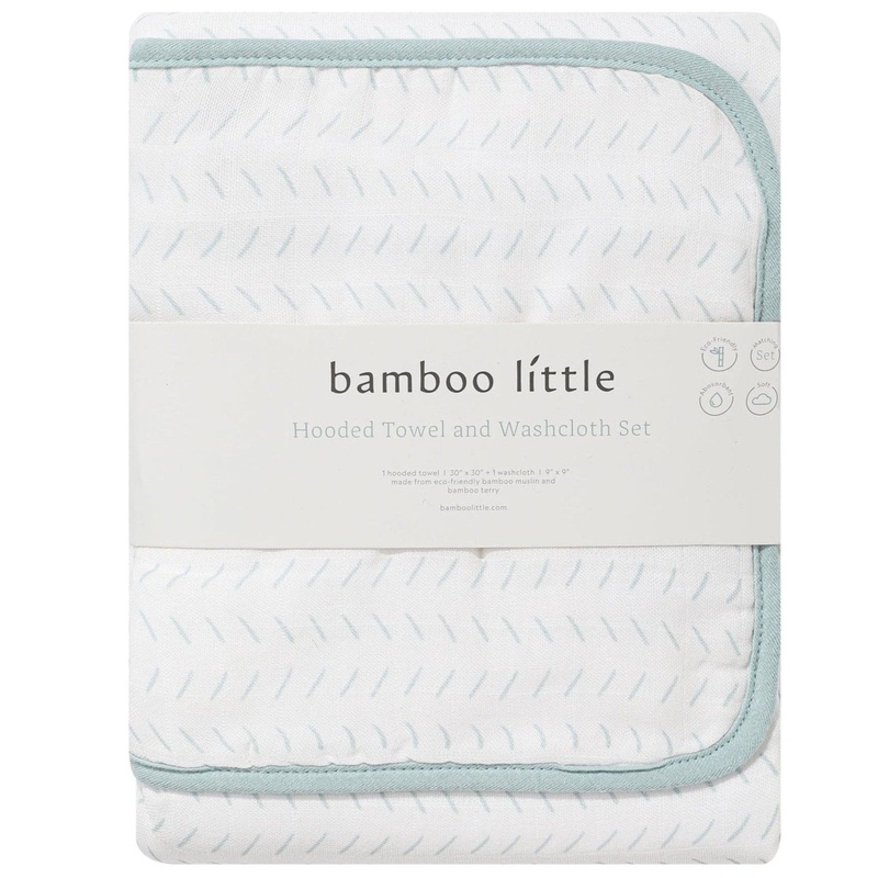 Sage Dash Hooded Towel Set