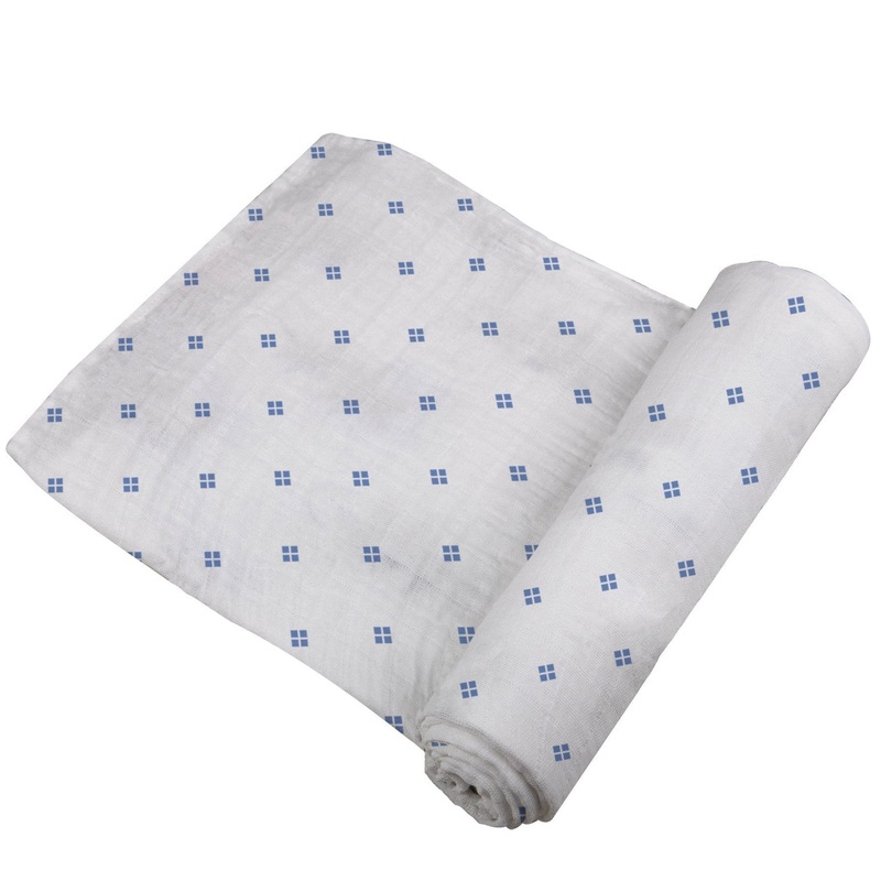 Periwinkle Diamond Polka Dot Swaddle