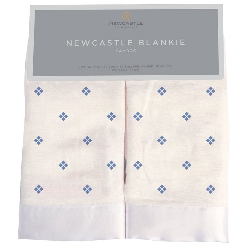 Periwinkle Diamond Polka Dot Bamboo Newcastle Blankie