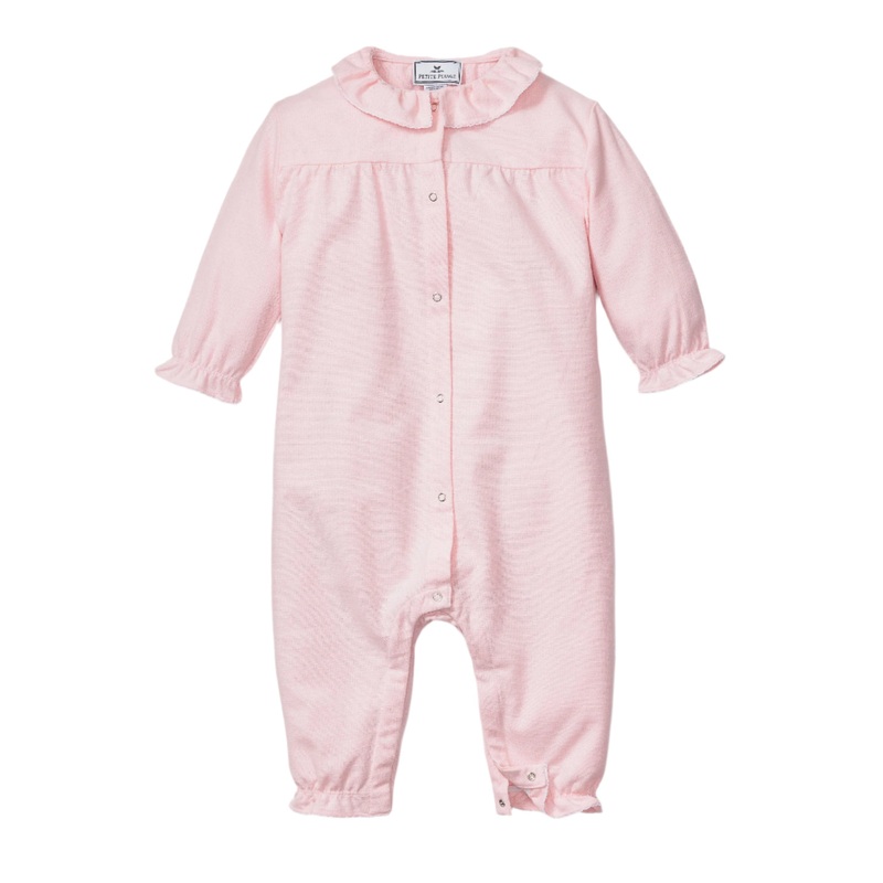 Baby’s Flannel Madeline Romper in Pink