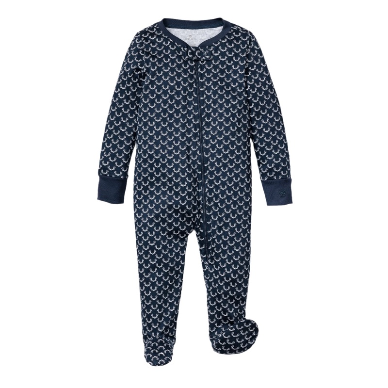 Baby’s Pima Romper in Nordic Antlers