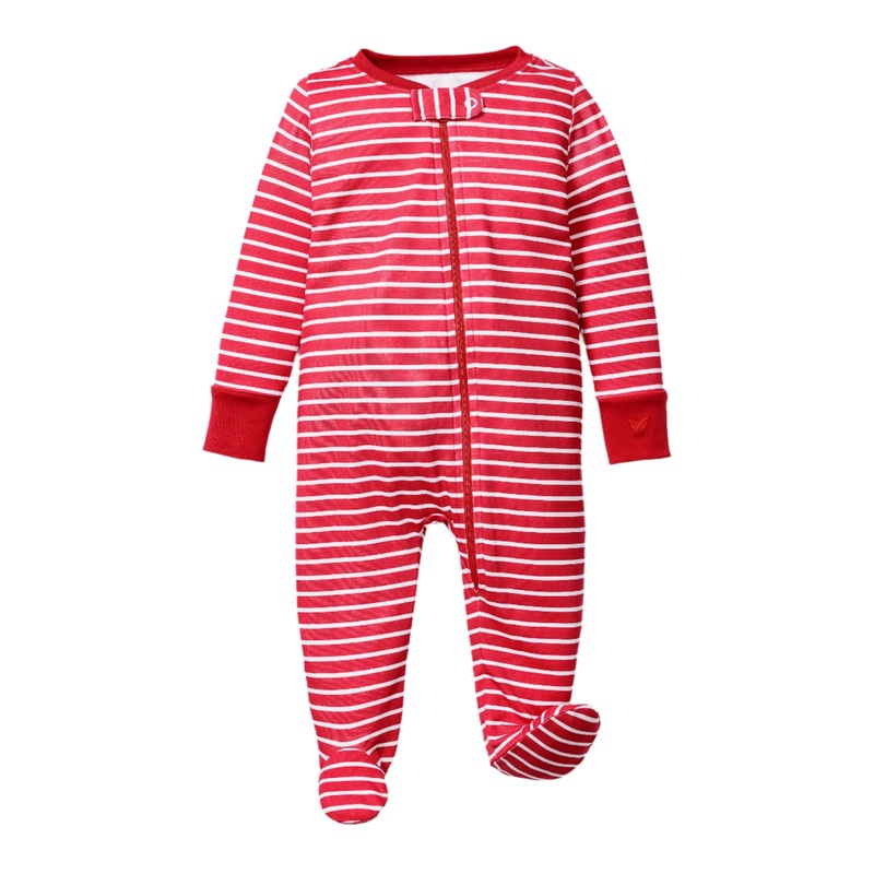 Baby’s Pima Romper in Red Stripe