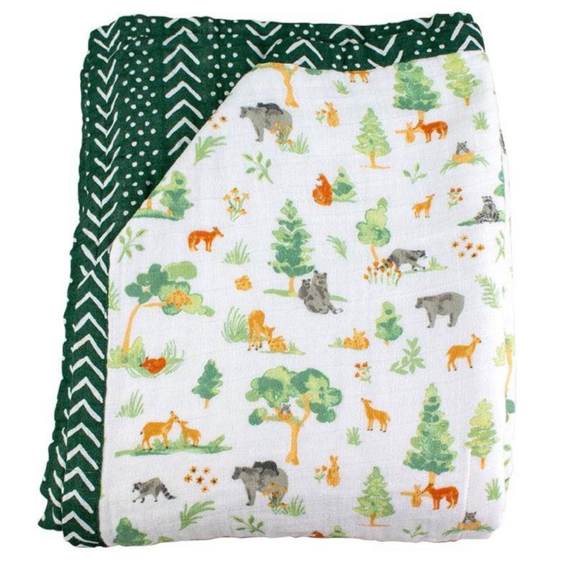 Forest Friends + Mudcloth Classic Muslin Super Snuggle Blanket