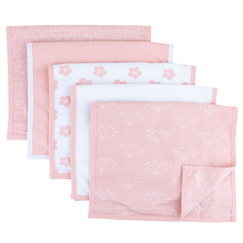 Waterproof Reversible Burp Cloths – Pink Combo