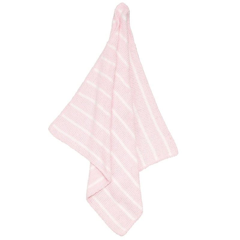 Chenille Blanket – Pretty Pink / Ivory
