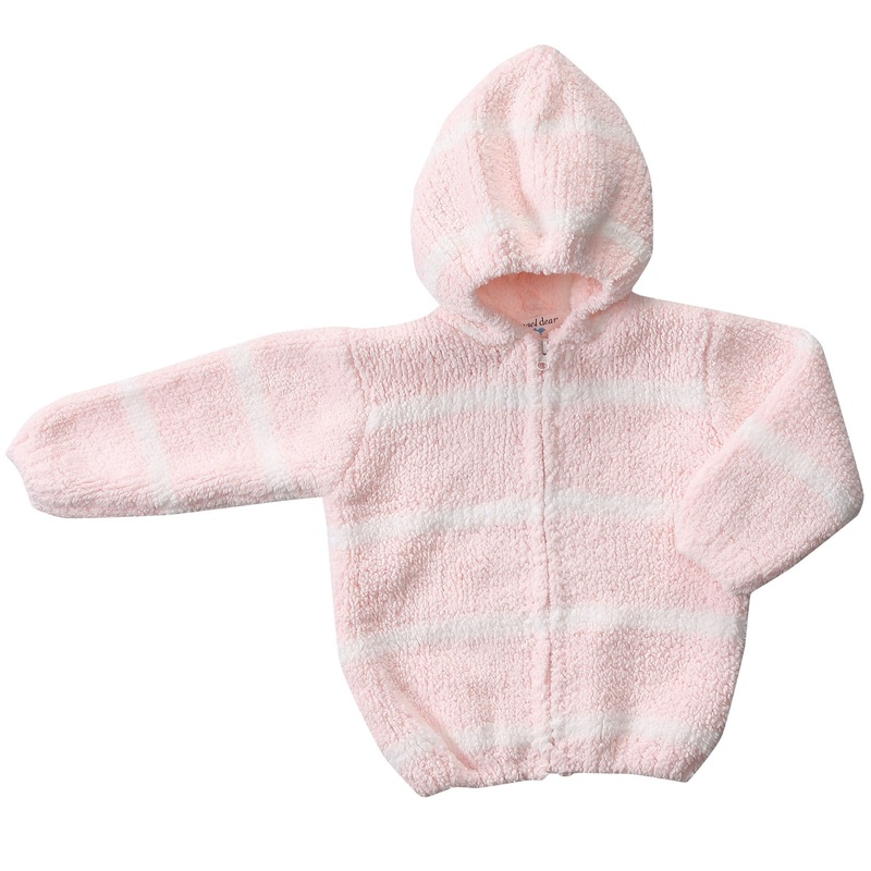 Chenille Hoodie – Pretty Pink / Ivory