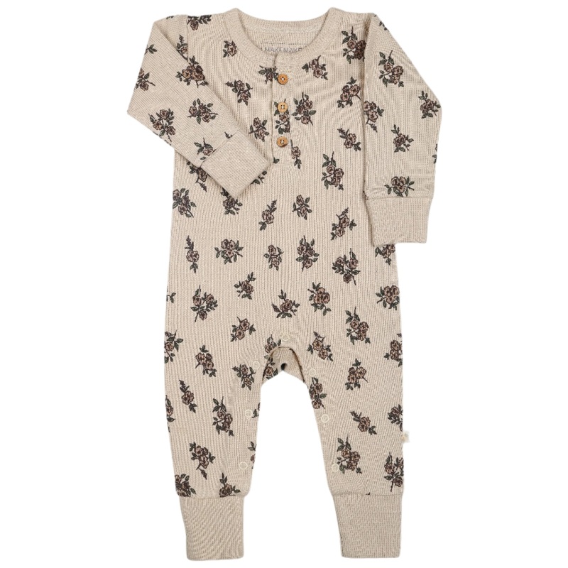 Organic Button Romper – Posy