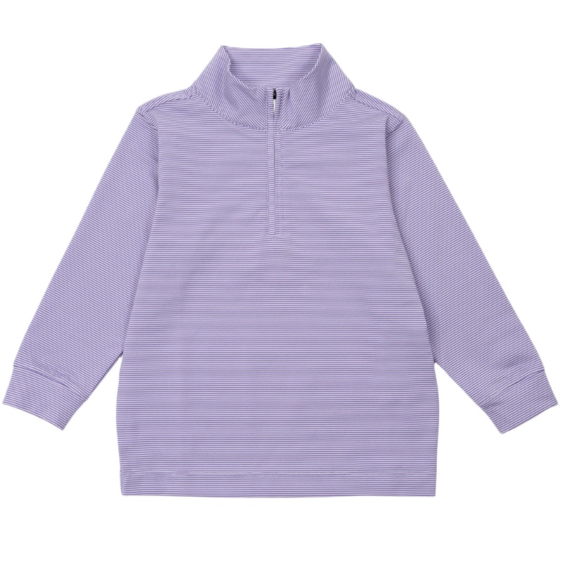 Sam Quarter Zip Pullover by LH Sport – Purple Stripes