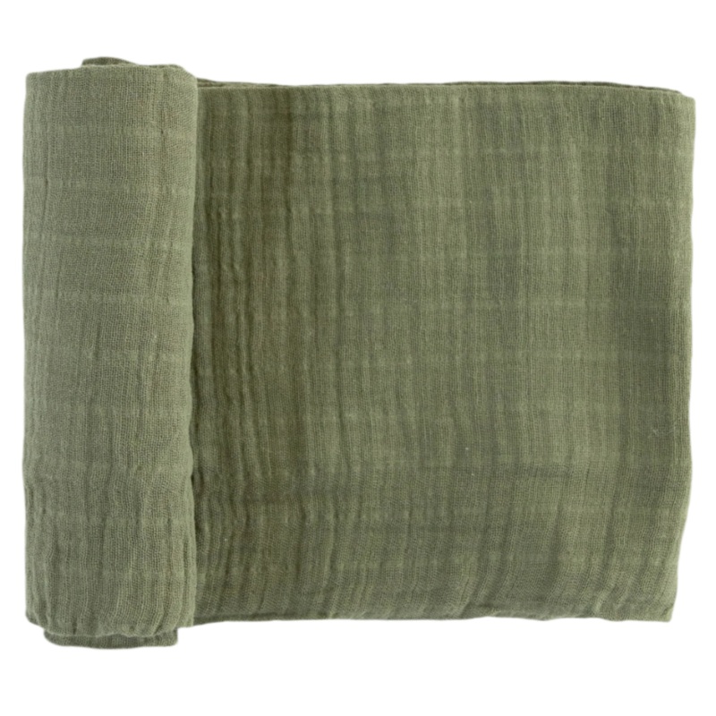 Cotton Muslin Swaddle Blanket – Fern