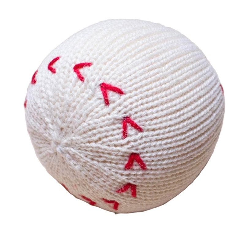 Organic Baby Toys – Newborn Rattles | Baseball