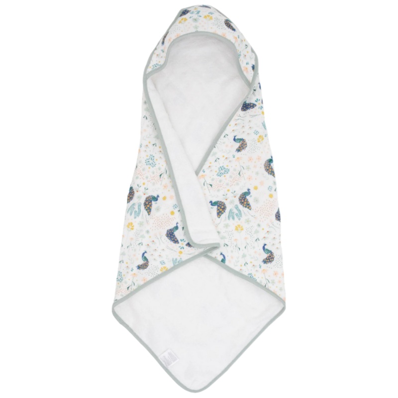 Infant Hooded Towel – Peacock