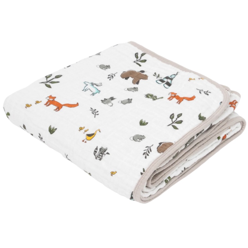 Original Cotton Muslin Quilt – Forest Friends
