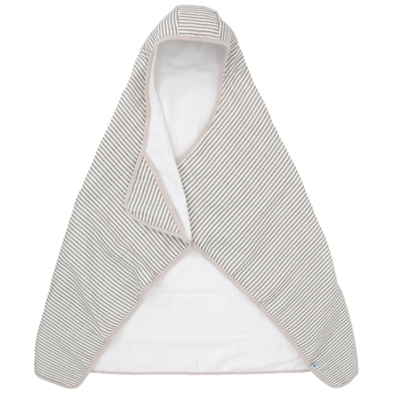 Toddler Hooded Towel – Grey Stripe