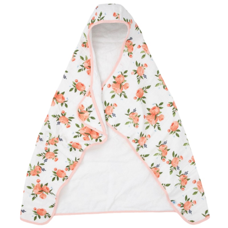 Toddler Hooded Towel – Watercolor Roses