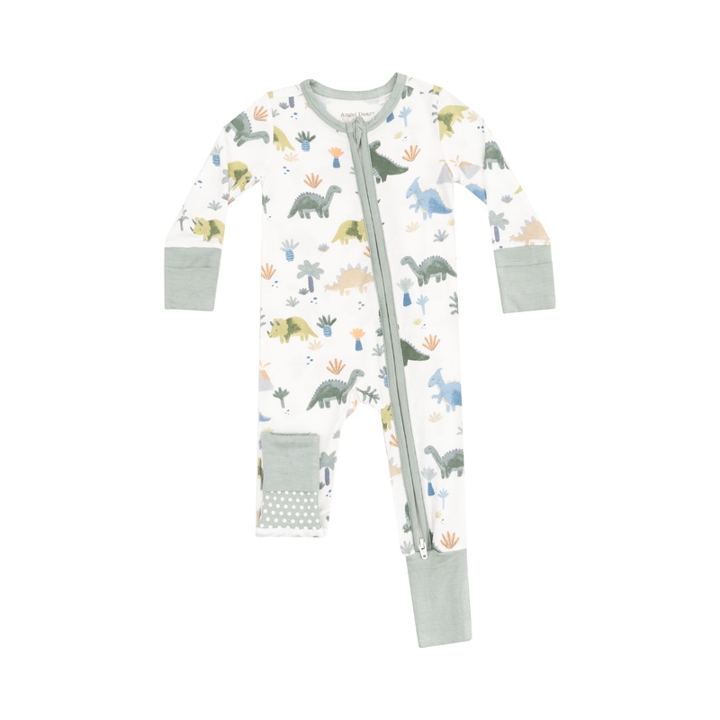 2 Way Zipper Romper – Soft Dinos