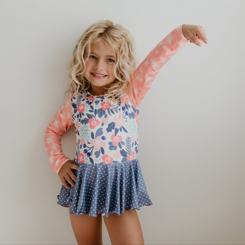 Gray Dot Skirted Leotard