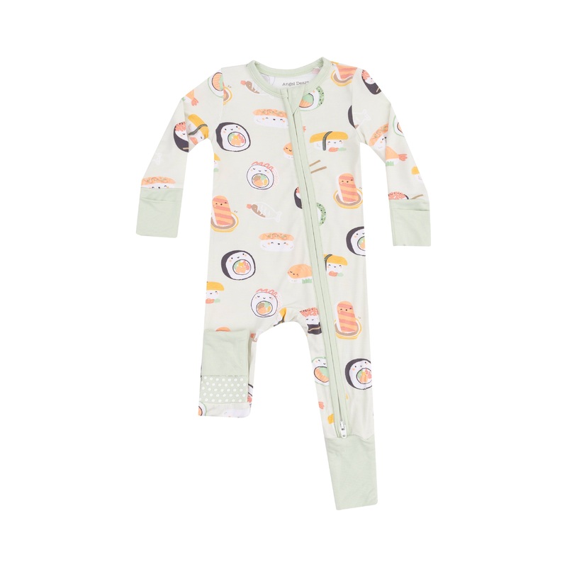 2 Way Zipper Romper – Sushi Green