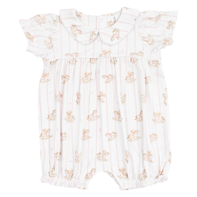 Classic Puff Sleeve Baby Doll Bubble – Vintage Rocking Horse Pink
