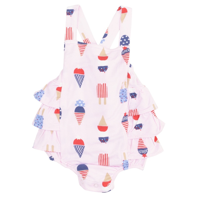 Ruffle Sunsuit – American Ice Cream – Pink