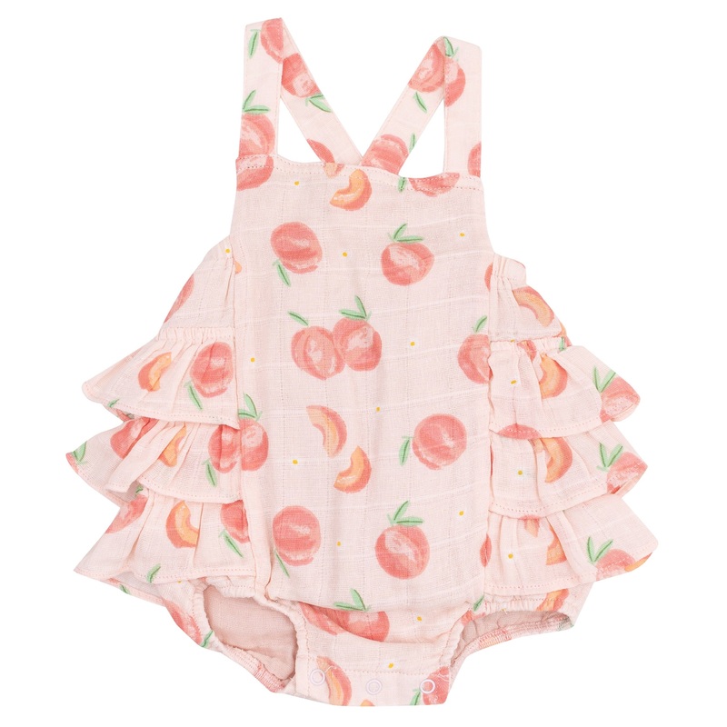 Ruffle Sunsuit – Sweet Peach