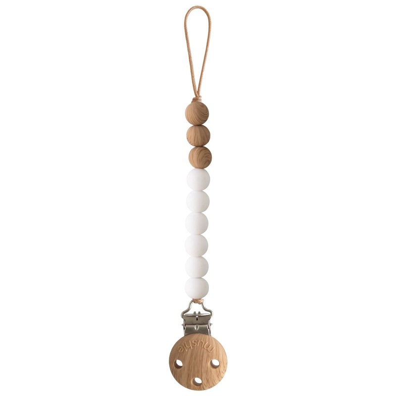 Silicone Pacifier Clip | Eva – White