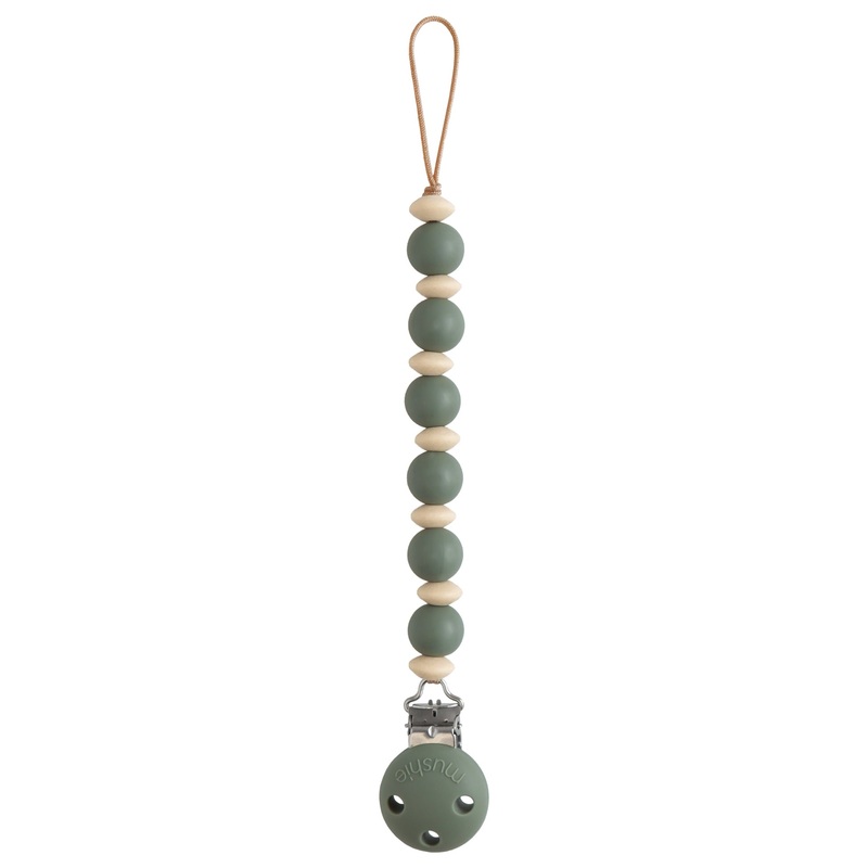 Silicone Pacifier Clip | Luna – Dried Thyme
