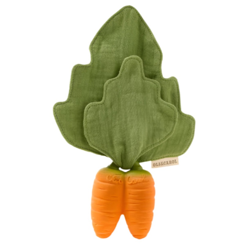 Cathy the Carrot Mini Doudou Teether