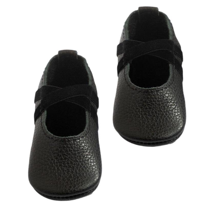 Ebony Ballet Slipper Baby Shoe