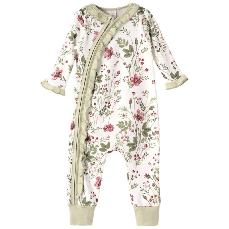 Pretty Petals Bamboo Zipper